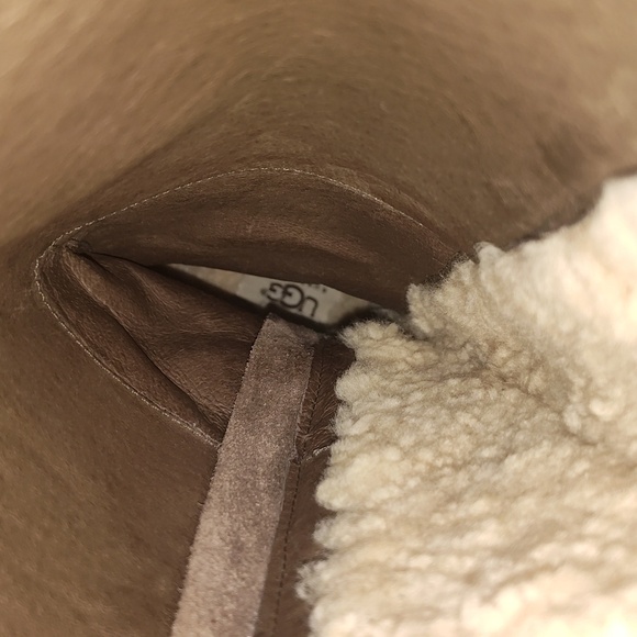 UGG Cydnee Brown Tan Suede Leather Riding Knee High Boots Women’s Size 7.5 - Picture 13 of 16